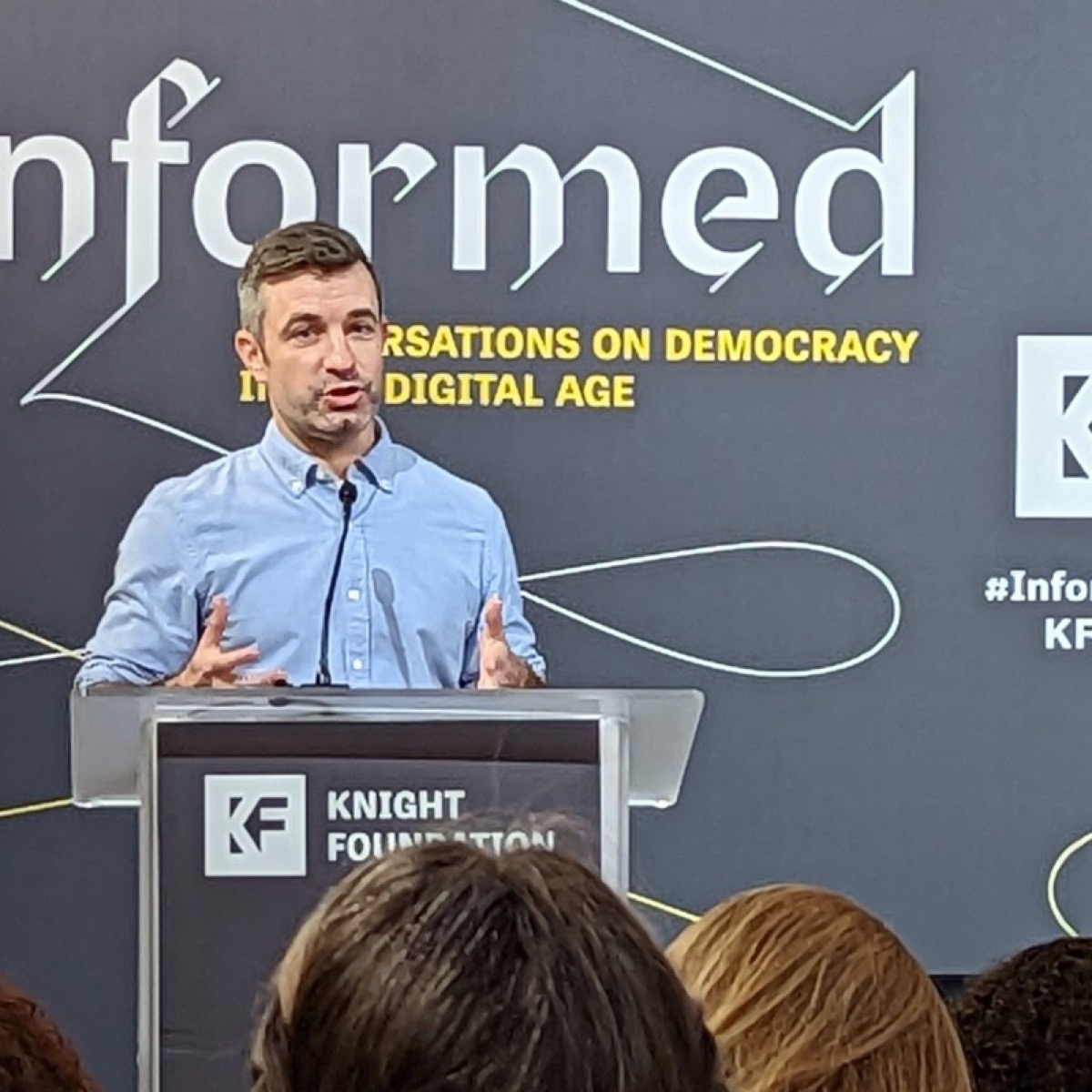 Brandon Silverman speaking at Knight Foundation's Informed conference